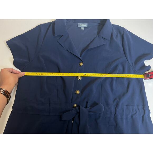 Modcloth Navy Button-Down Dress - Picture 5 of 16